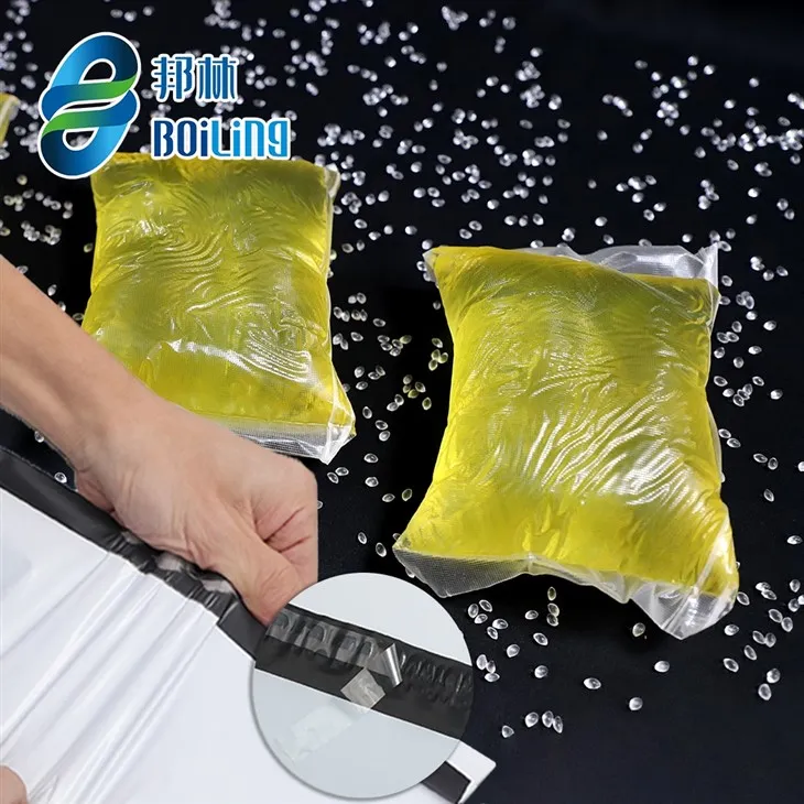 एक्सप्रेस बैग को सील करने के लिए पीला गर्म पिघल चिपकने वाला गोंद ब्लॉक